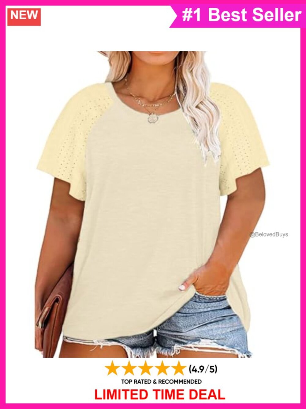 Plus Size Floral Bell Sleeve Tunic Top Round Neck Casual Summer Blouse